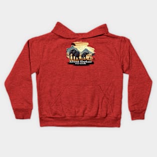 African Elephant - WILD NATURE - ELEPHANT -8 Kids Hoodie